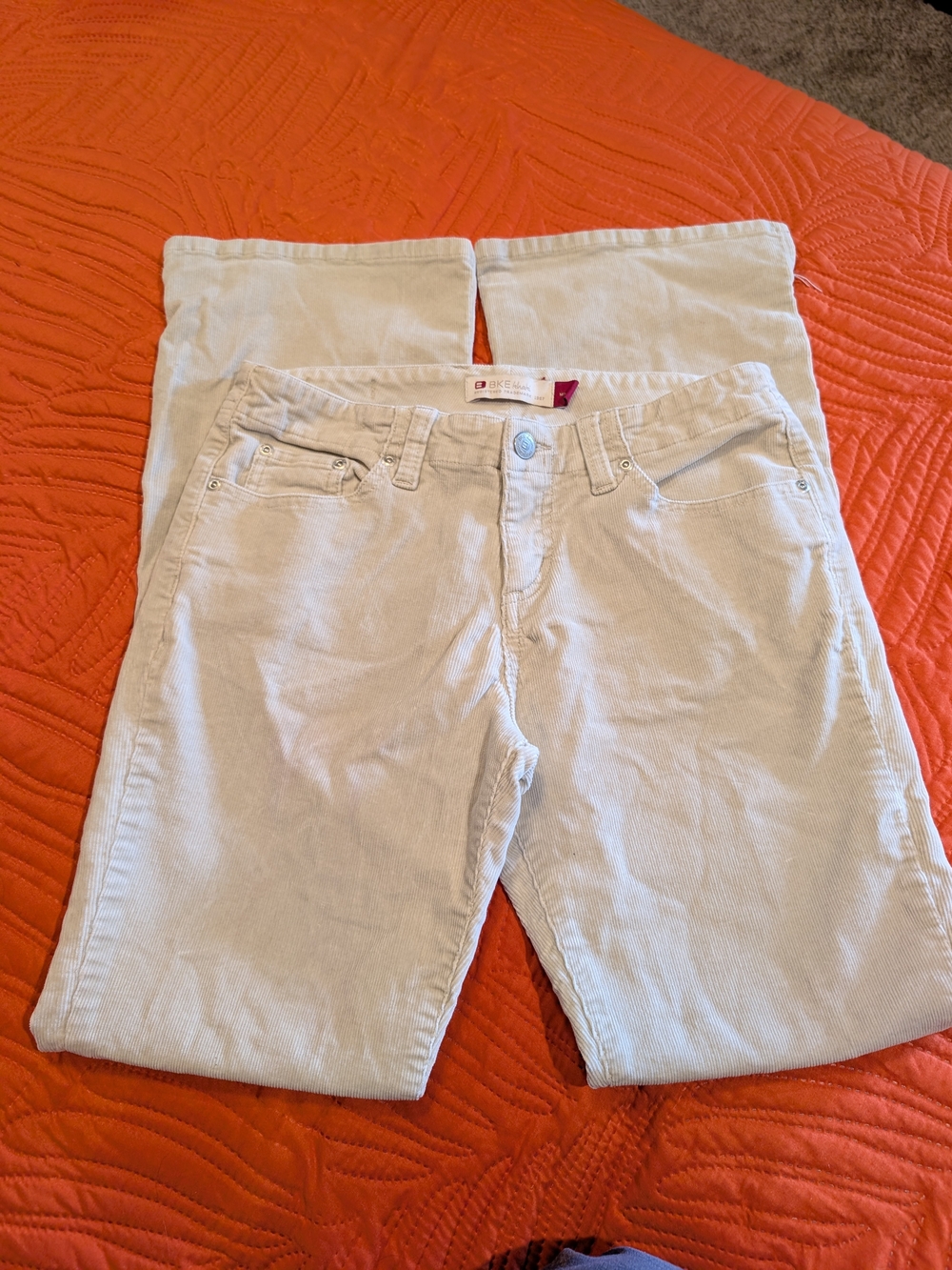BKE Women's Cream Corduroy Jeans
